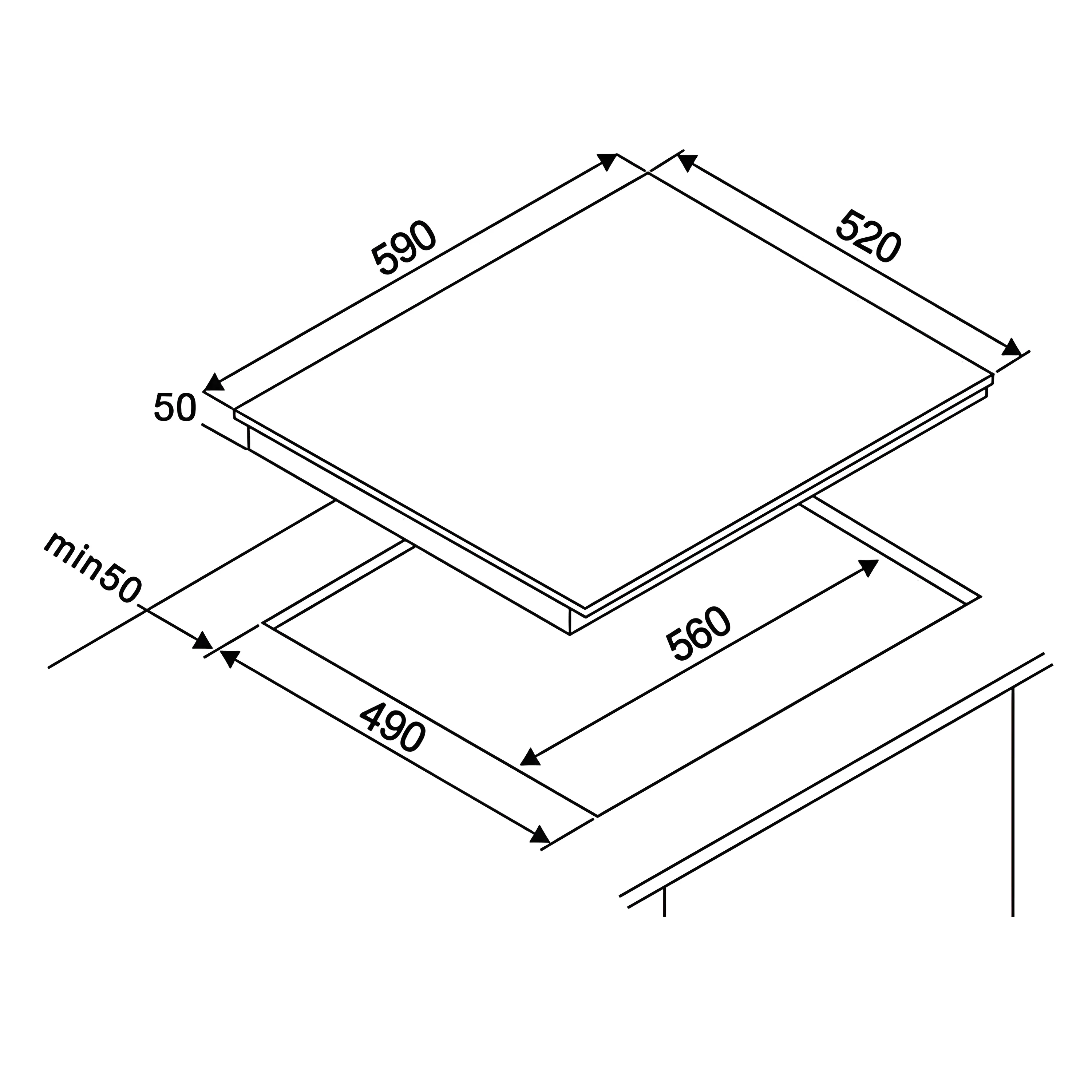 Teknix BITK6SLC - 4 Zone Electric Hob - Image 5