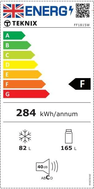 Teknix FF1815W - White Freestanding 50/50 Frost Free Fridge Freezer - E energy - Image 7