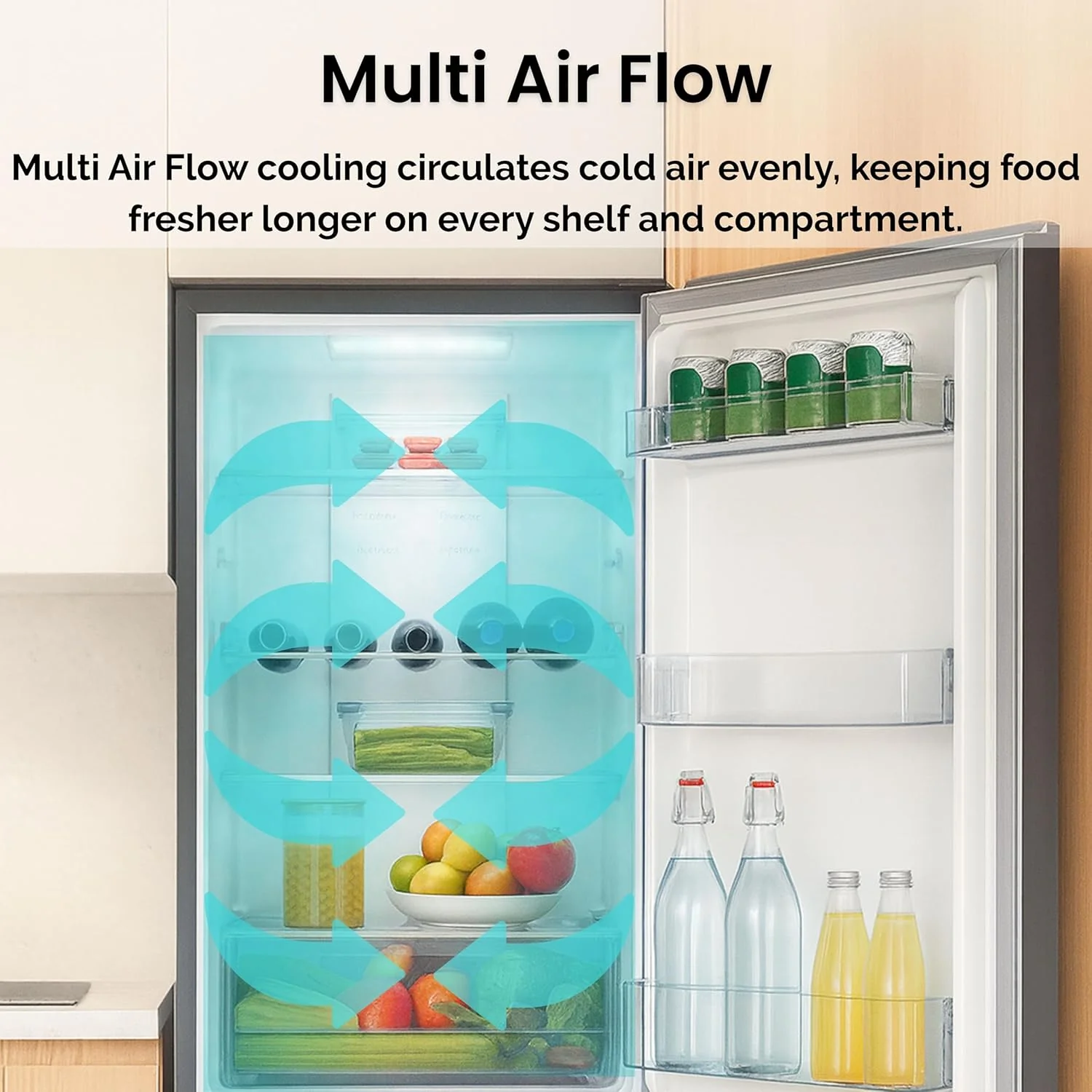 Teknix FFH1825WB - Black Freestanding 50/50 Frost Free Fridge Freezer - F energy - Image 7