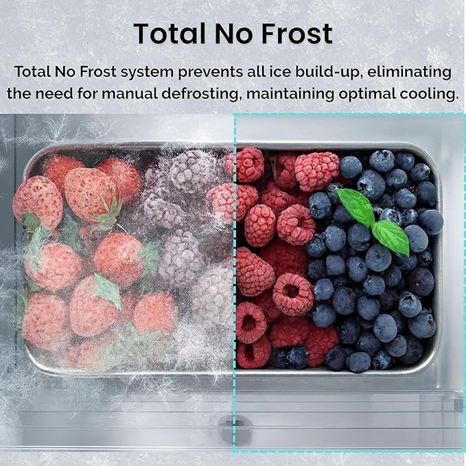 Teknix FFH1825WB - Black Freestanding 50/50 Frost Free Fridge Freezer - F energy - Image 8