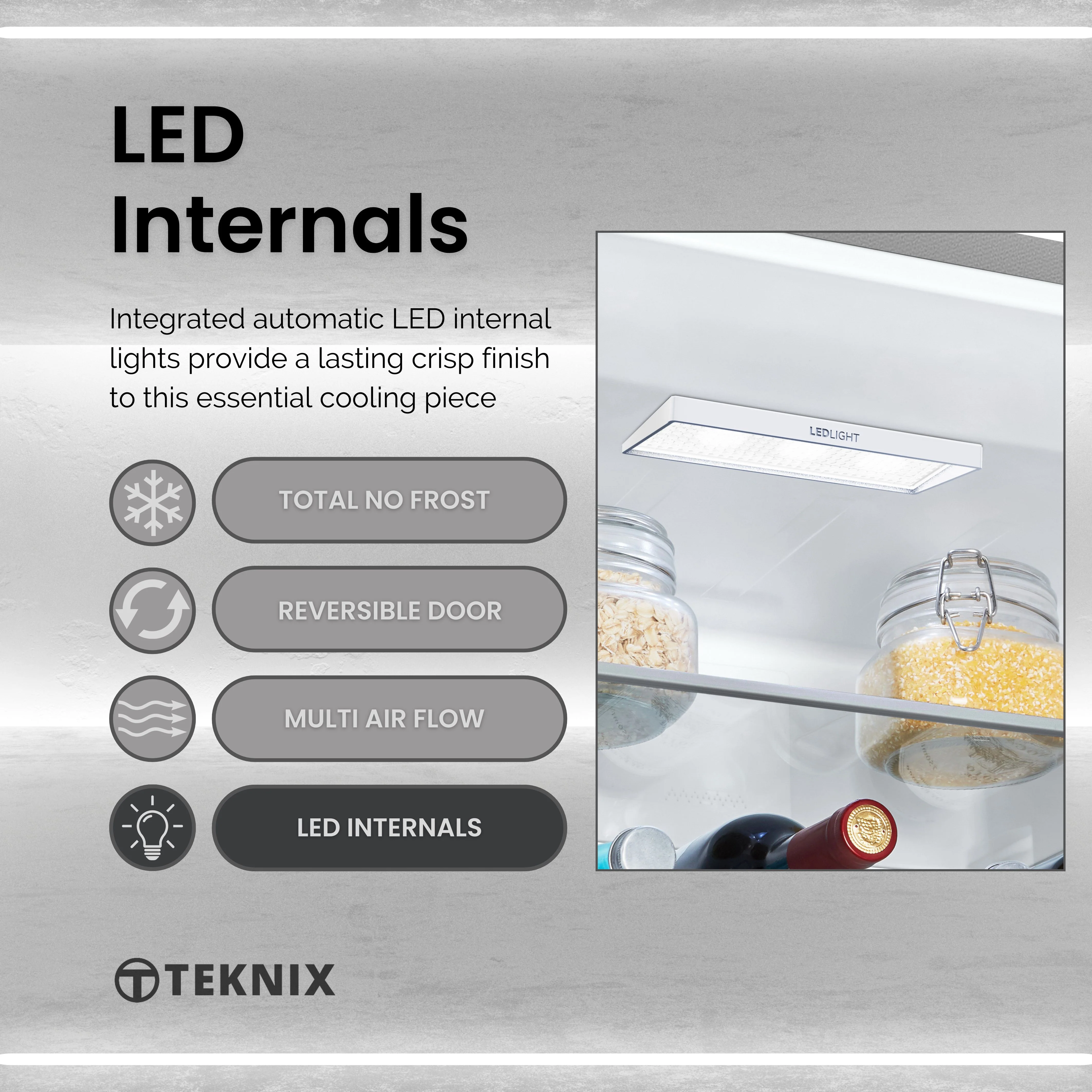 Teknix FFPH1825PW/E - White 50/50 Fridge Freezer - E energy - Image 11