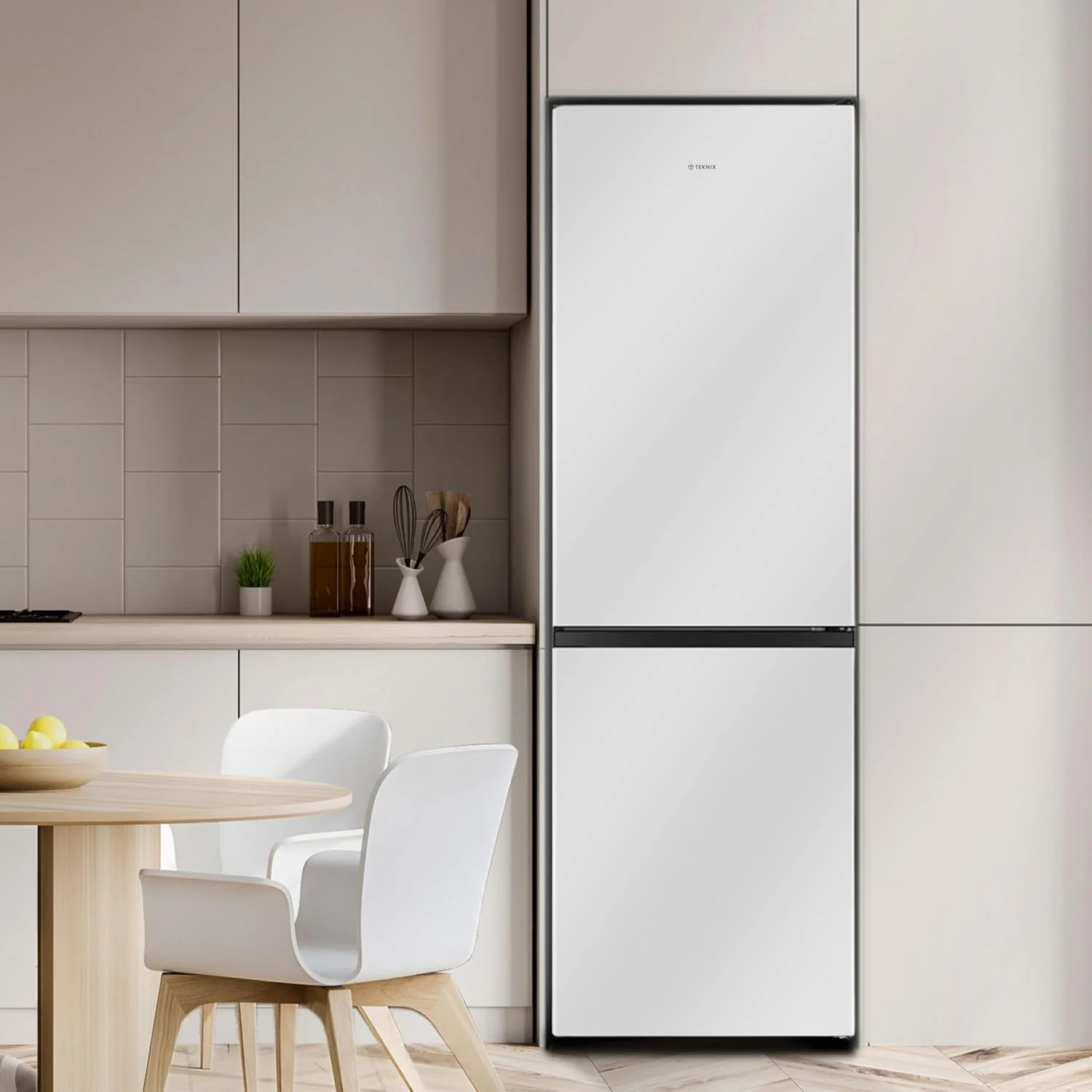 Teknix FFPH186W - White 60/40 Split Fridge Freezer - 304L Capacity - E Rated - Image 6