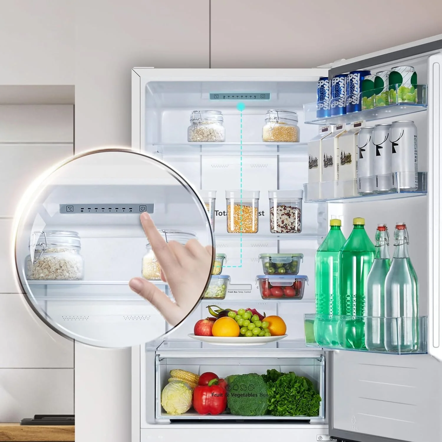 Teknix FFPH186W - White 60/40 Split Fridge Freezer - 304L Capacity - E Rated - Image 8