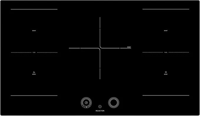Teknix SCIH90SW - Black 6 Zone Induction Hob - Image 3