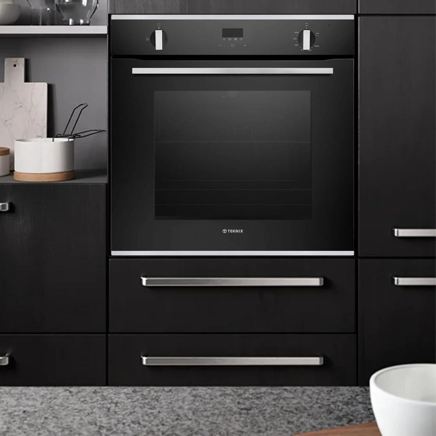 Teknix SCS74GX - Stainless Steel - LPG convertible - Single Gas Oven with Gas Grill - 72L - A Energy - Image 6