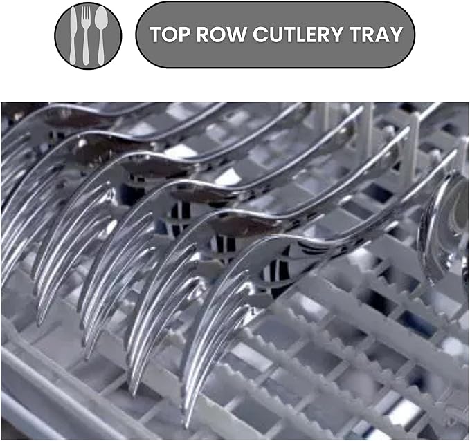 Teknix TFD616W - White Freestanding Dishwasher - E energy  **TOP CUTLERY RACK** - Image 3