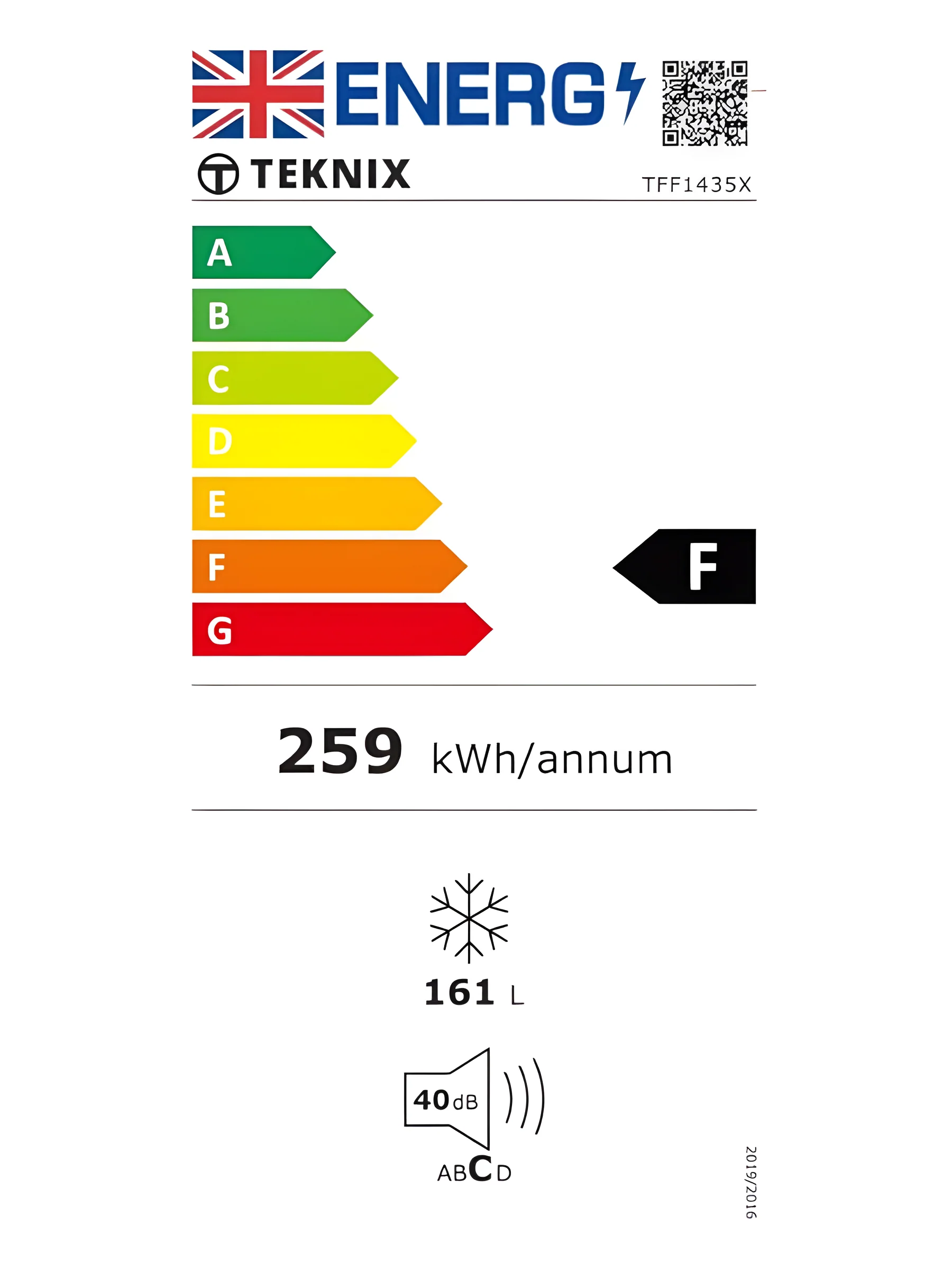 Teknix TFF1435X - Silver Freestanding Frost Free Freezer - Garage Safe - E energy - Image 10