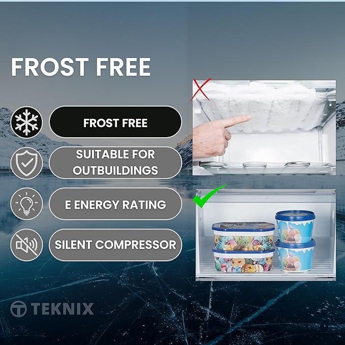 Teknix TFF1435X - Silver Freestanding Frost Free Freezer - Garage Safe - E energy - Image 7
