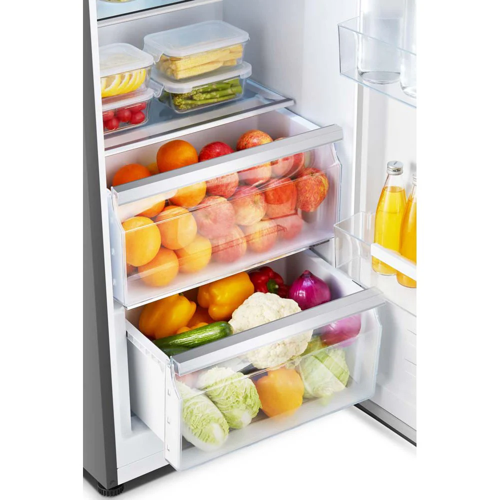 Teknix TH60TLBIX - Black Steel Finish 370L Larder Fridge - 185.5cm x 65.1cm x 59.5cm - D Energy Rating - Image 3