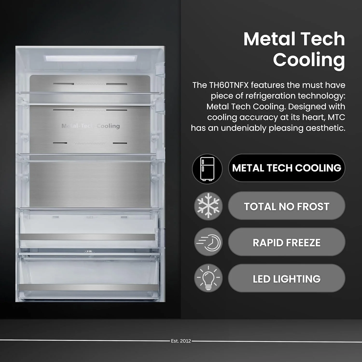 Teknix TH60TNFX - Silver Freestanding Frost Free Freezer - Garage Safe - E energy - Image 8