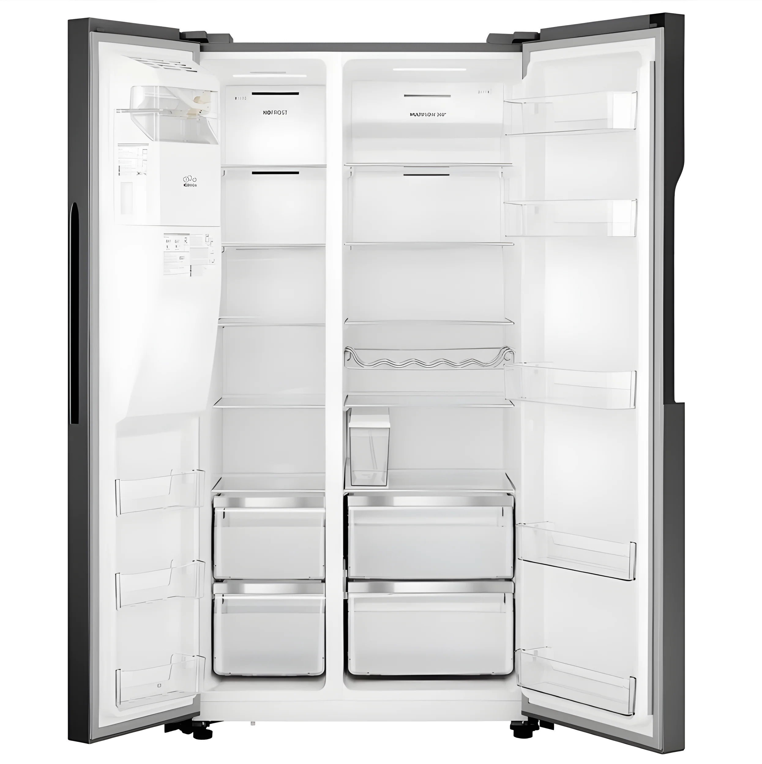 Teknix THSBS1791INBIX - Black American Fridge Freezer - Non-plumbed - E energy - Image 3