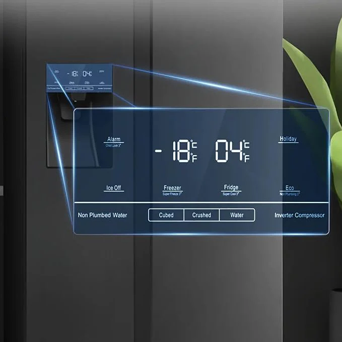 Teknix THSBS1791INBIX - Black American Fridge Freezer - Non-plumbed - E energy - Image 7