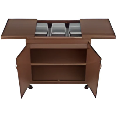 Teknix TK2HOSTM - Mahogany Warming Drawer Hostess Trolley - 4.8L Capacity - 360W - Image 4
