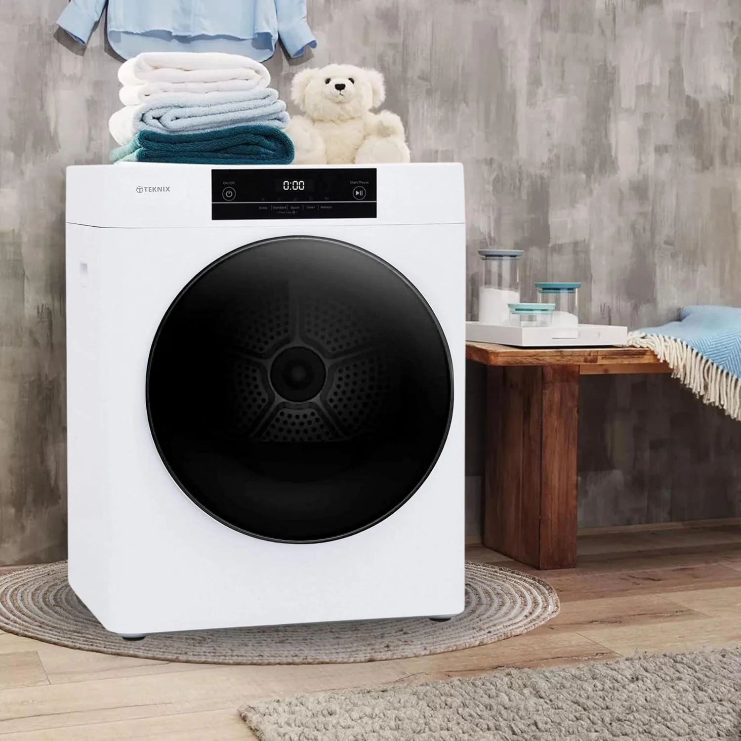 Teknix TK2V3W - White 3KG Small Compact Vented Tumble Dryer - C Energy Rating - Image 3
