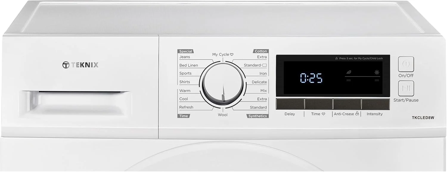 Teknix TKCLED8W - White 8KG Condenser Tumble Dryer - B Energy Rated - Image 3