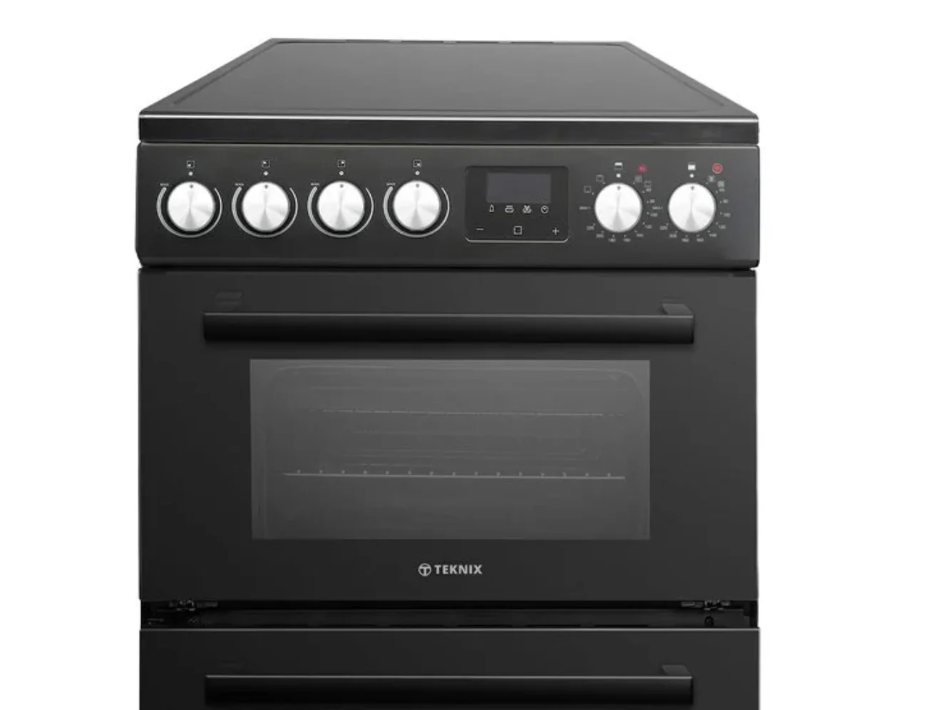 Teknix TKED54B 50cm Ceramic Double Oven Electric Cooker - Black A Energy - Image 2