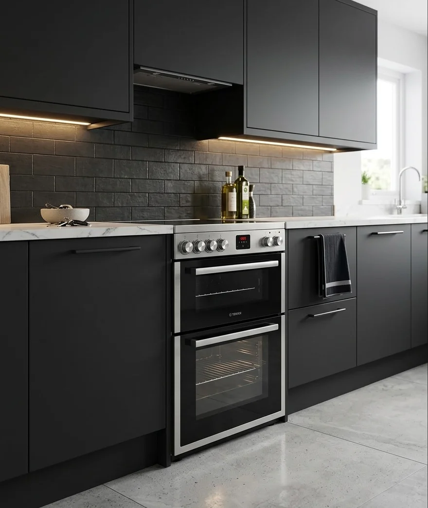 Teknix TKED64INDX - Stainless Steel 60cm Induction Double Oven Electric Cooker - 4 Zones, 99L Capacity, A Energy - Image 2
