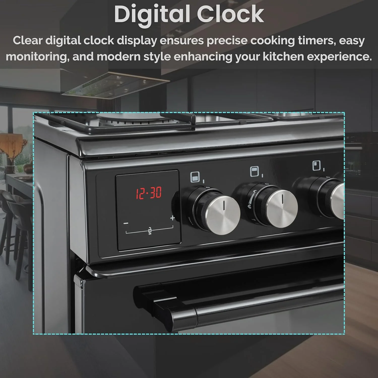 Teknix TKGD50W - White 50cm Freestanding Gas Cooker - Double Oven & Grill, 4 Burner Hob - A+ Energy - Image 8