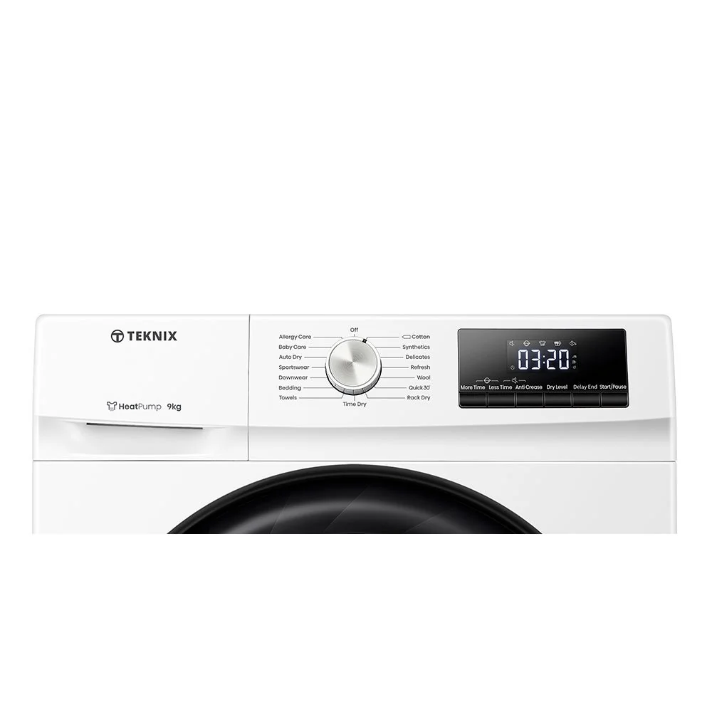 Teknix TKHP9HW - White 9KG Heat Pump Condenser Dryer - E energy - Image 3