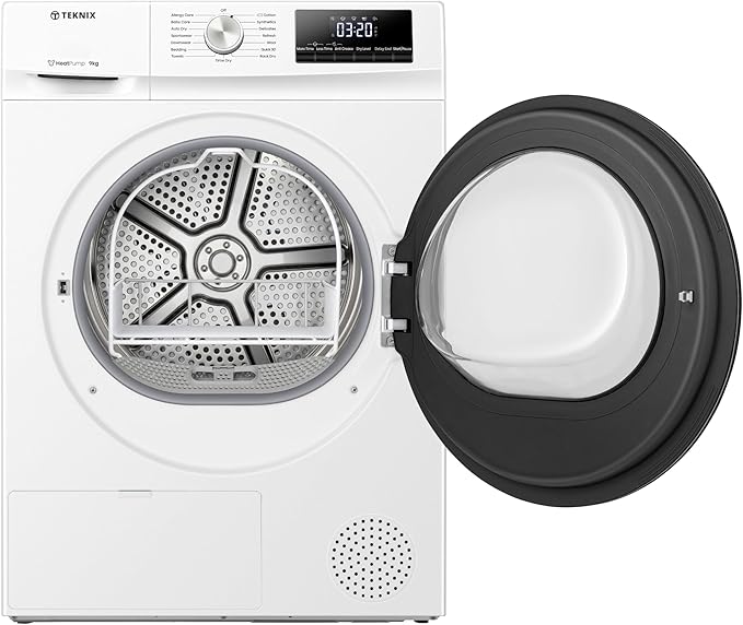Teknix TKHP9HW - White 9KG Heat Pump Condenser Dryer - E energy - Image 7
