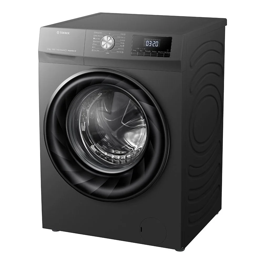 Teknix TKW12142HS - Silver Freestanding 12KG Washing Machine - 1400 RPM - A energy - Image 2