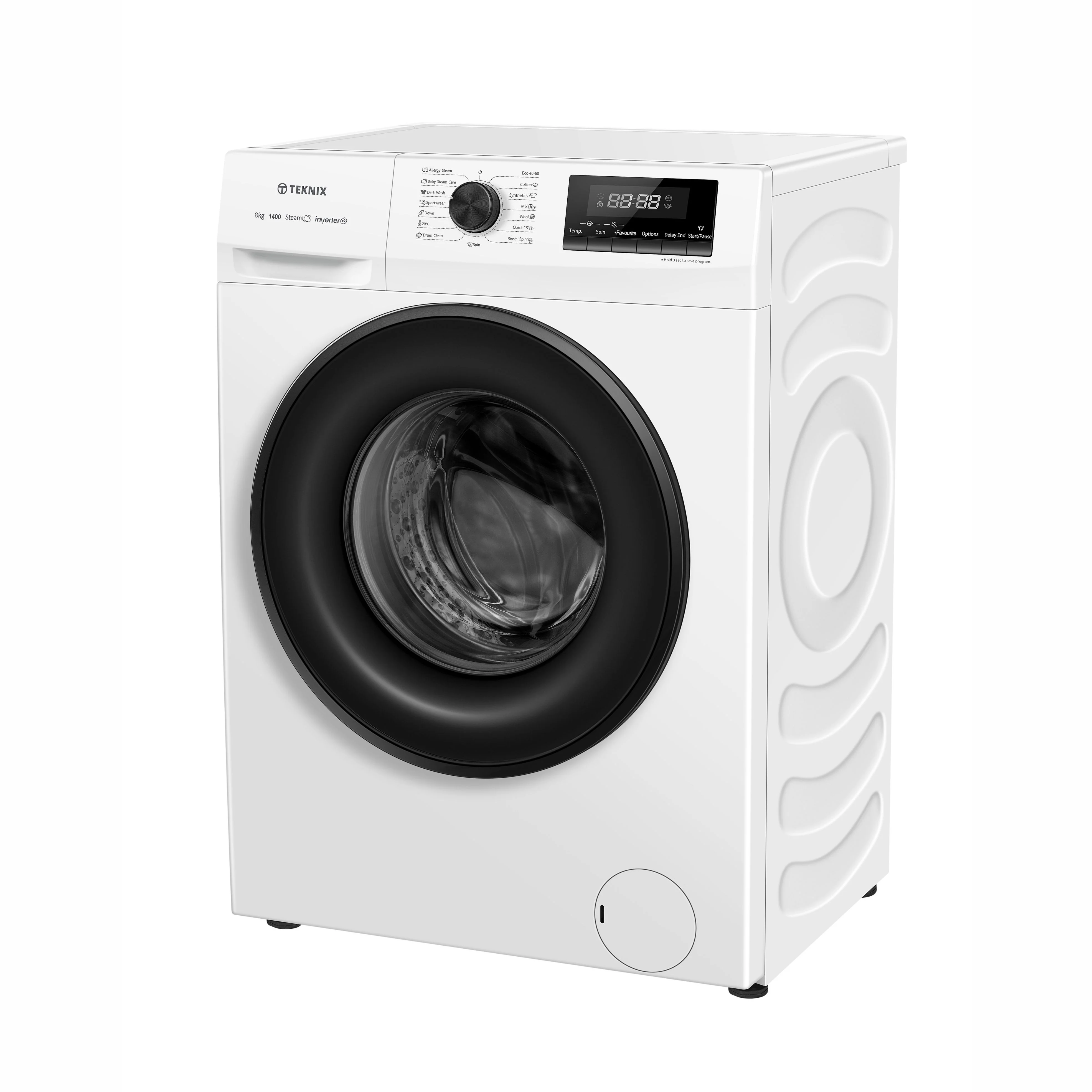 Teknix TKW8142HW - White Freestanding 8KG Washing Machine - 1400 RPM - A energy - Image 7