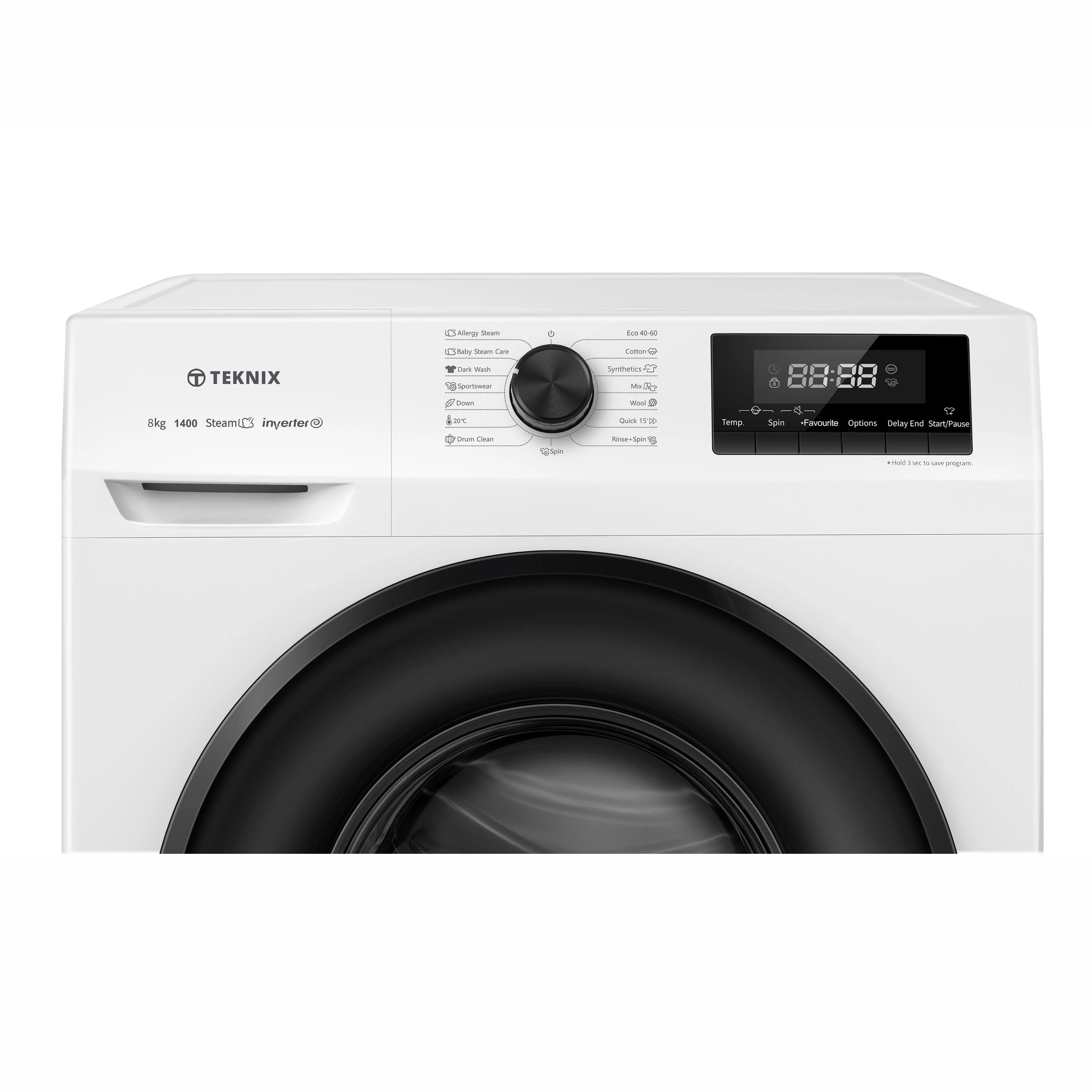 Teknix TKW8142HW - White Freestanding 8KG Washing Machine - 1400 RPM - A energy - Image 9