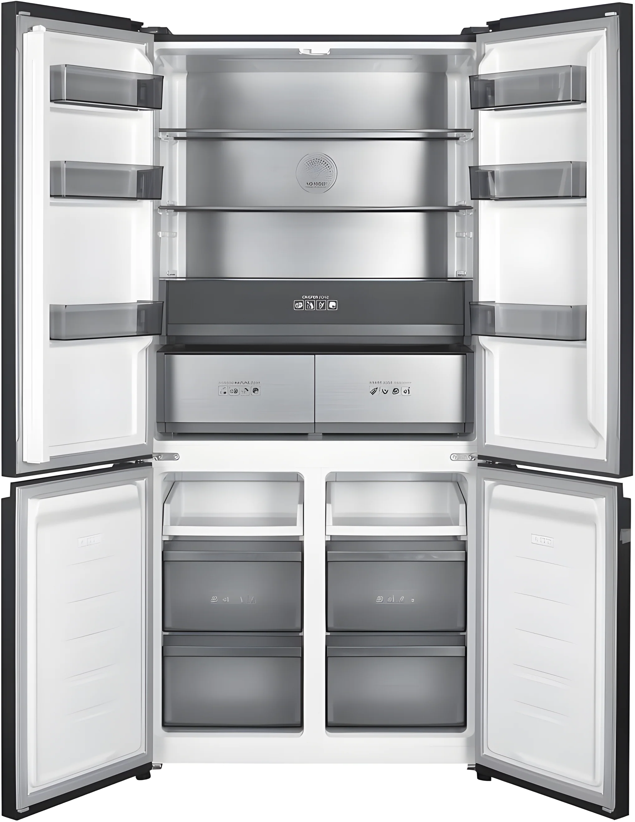 Teknix TMD19091SIBI - Dark Inox American Fridge Freezer - 503L Capacity - E Energy Rating - Image 2