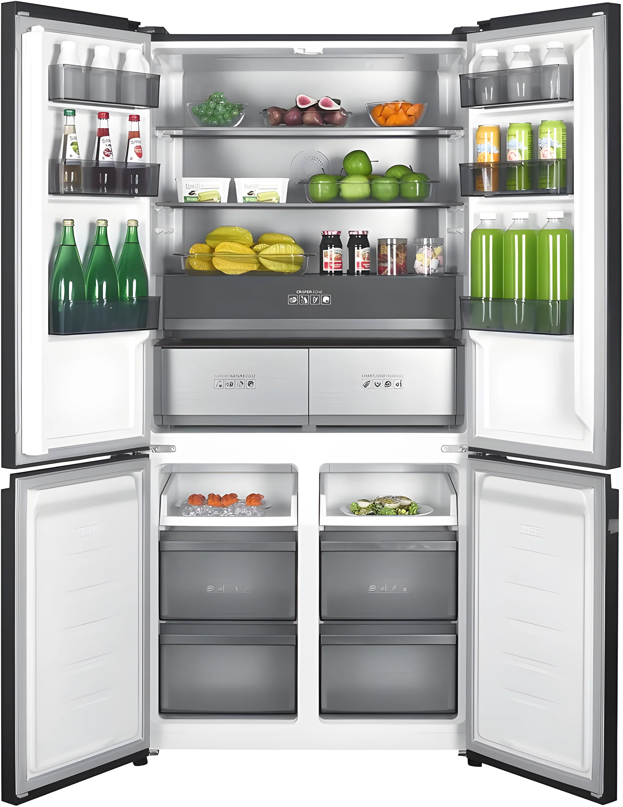 Teknix TMD19091SIBI - Dark Inox American Fridge Freezer - 503L Capacity - E Energy Rating - Image 4
