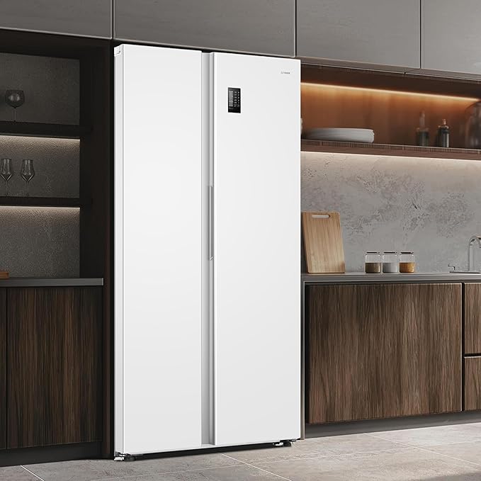 Teknix TX2SBS1791PW - White American Fridge Freezer - 523L Capacity - E Energy Rating - Image 3