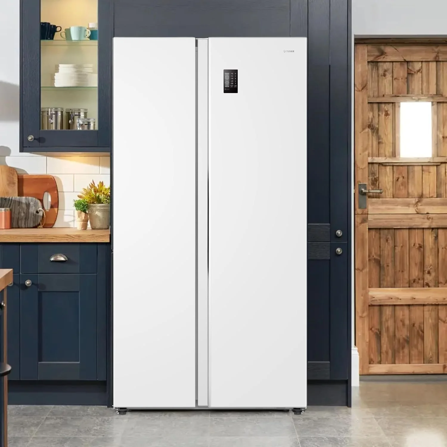 Teknix TX2SBS1791PW - White American Fridge Freezer - 523L Capacity - E Energy Rating - Image 9