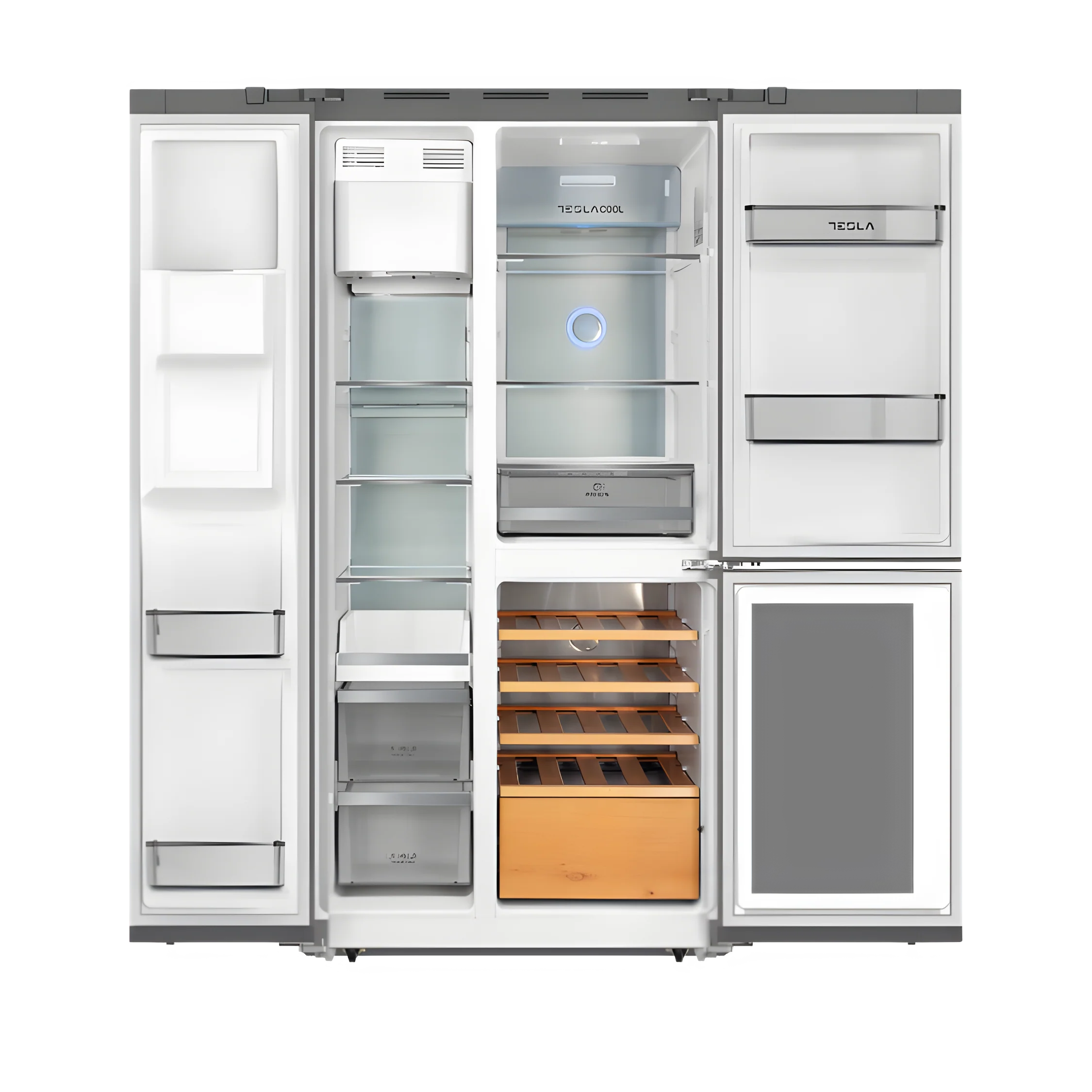 Tesla T530TDXG - Stainless Steel American Fridge Freezer - 529L - E Energy Rating - Image 2