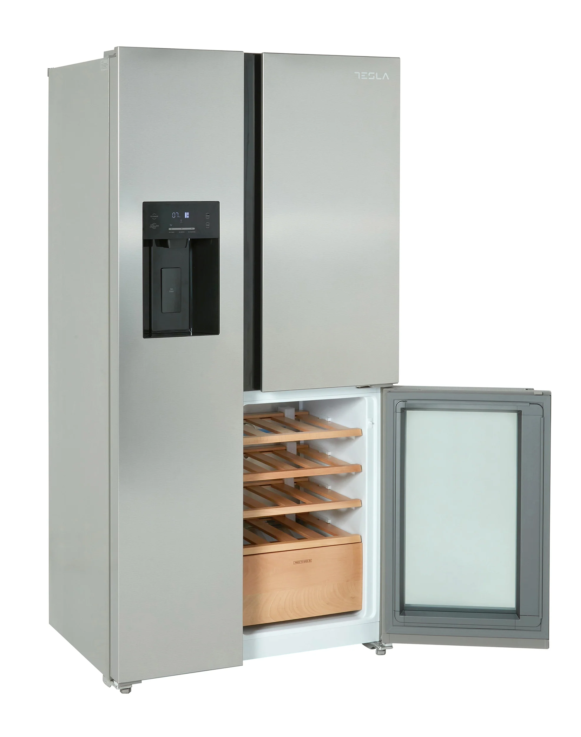 Tesla T530TDXG - Stainless Steel American Fridge Freezer - 529L - E Energy Rating - Image 5