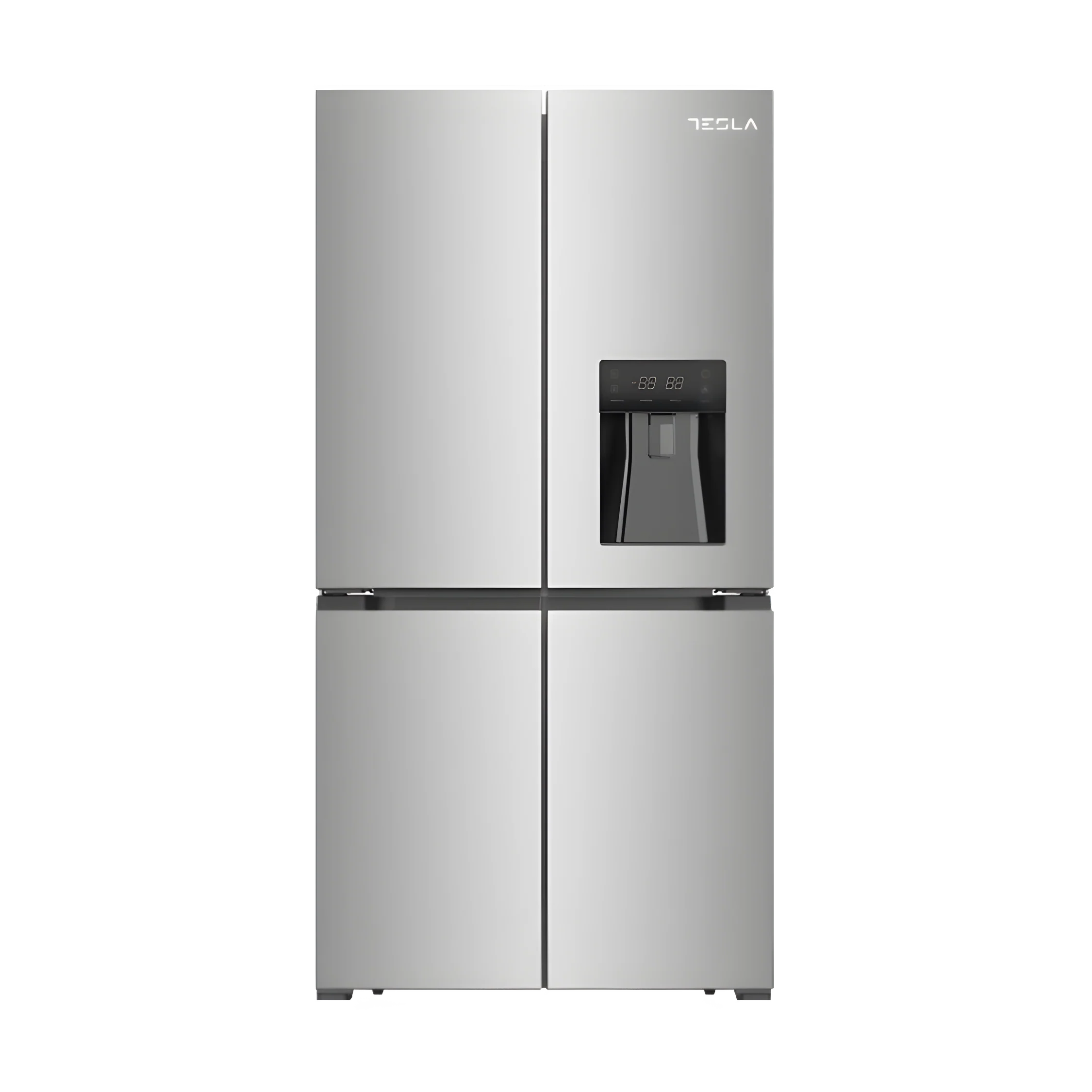 Tesla T560FDX - Stainless Steel American Fridge Freezer - 560L - E Energy Rating
