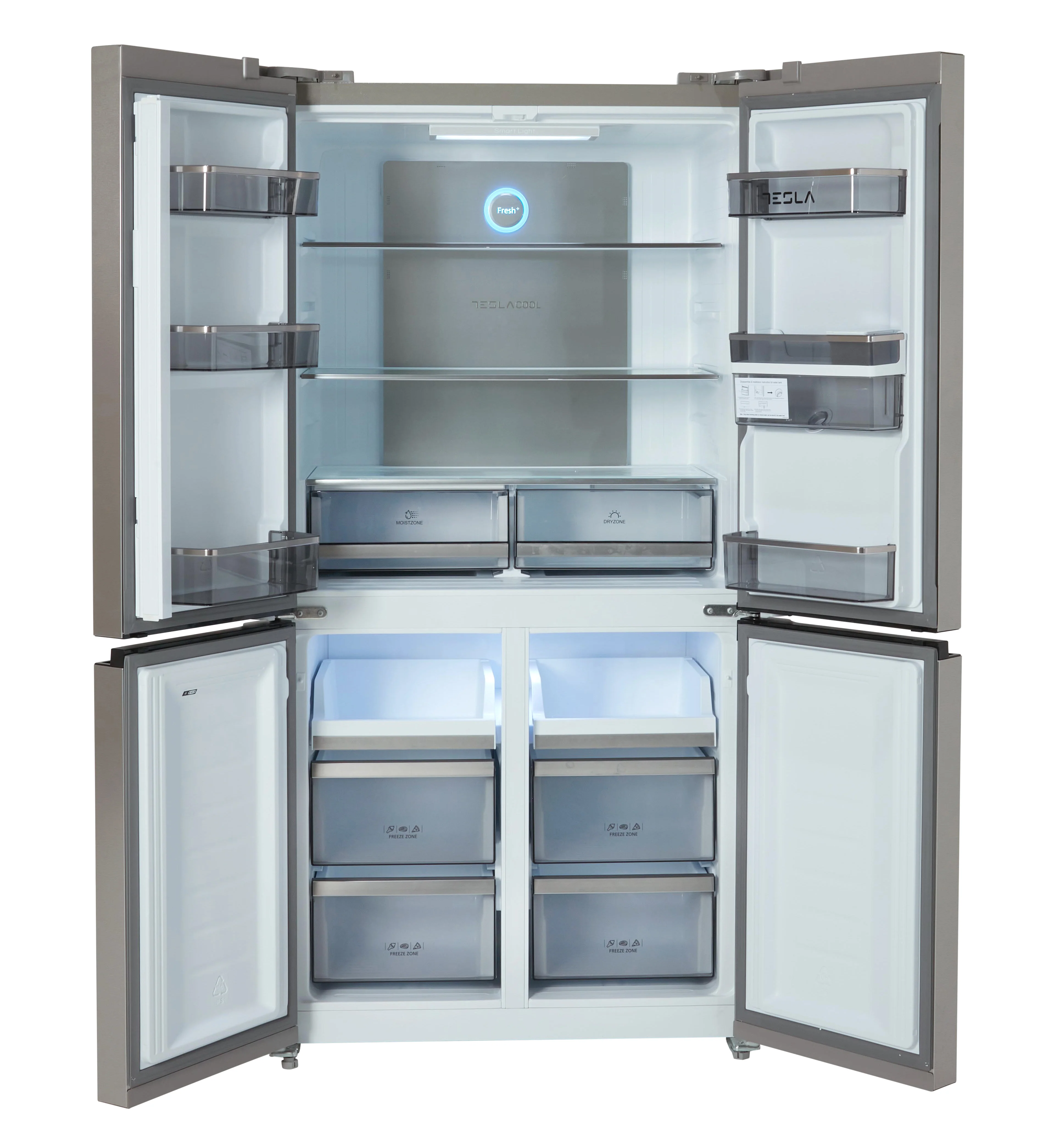Tesla T560FDX - Stainless Steel American Fridge Freezer - 560L - E Energy Rating - Image 3
