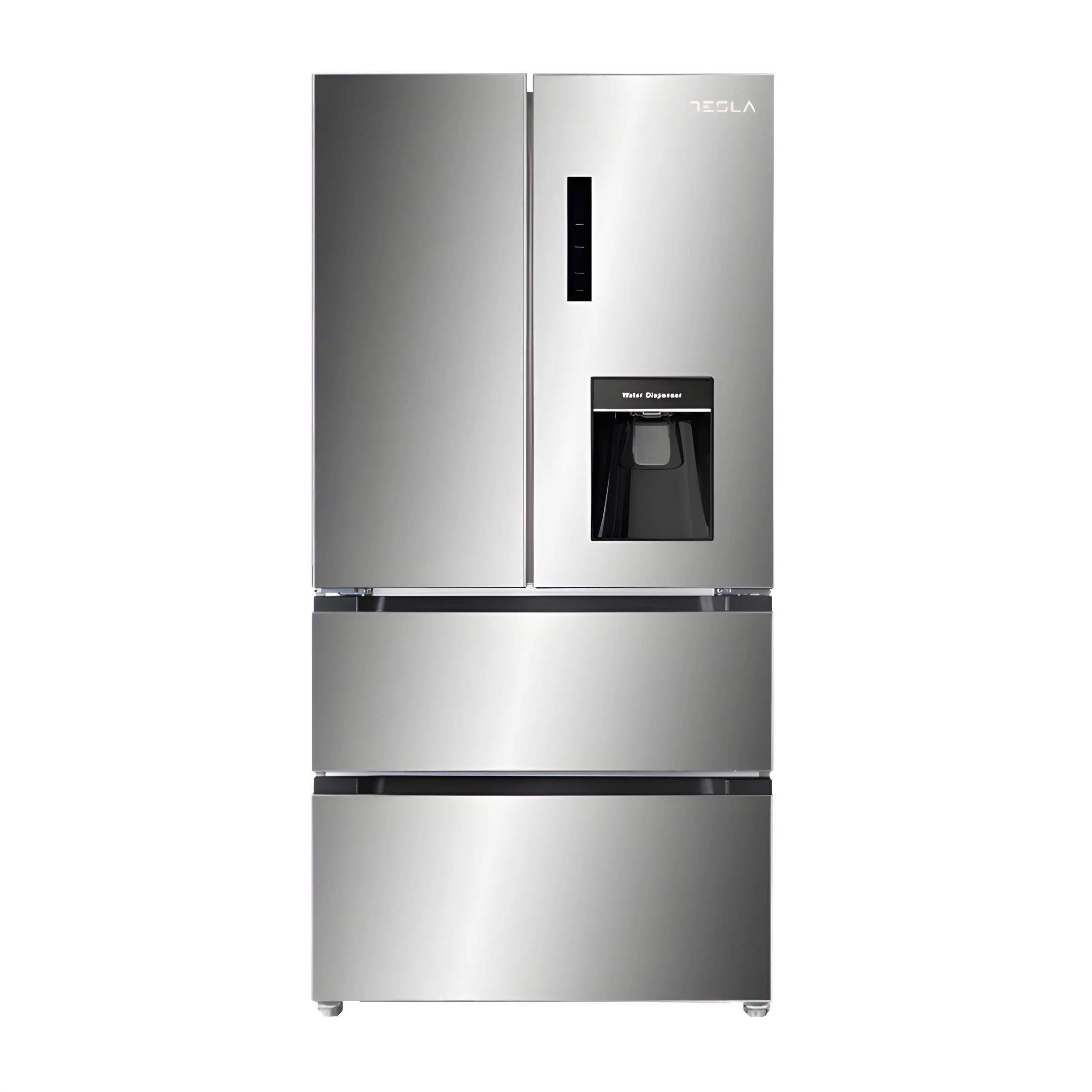 Tesla T571FRDX - Stainless Steel American Fridge Freezer - 539L - E Energy Rating