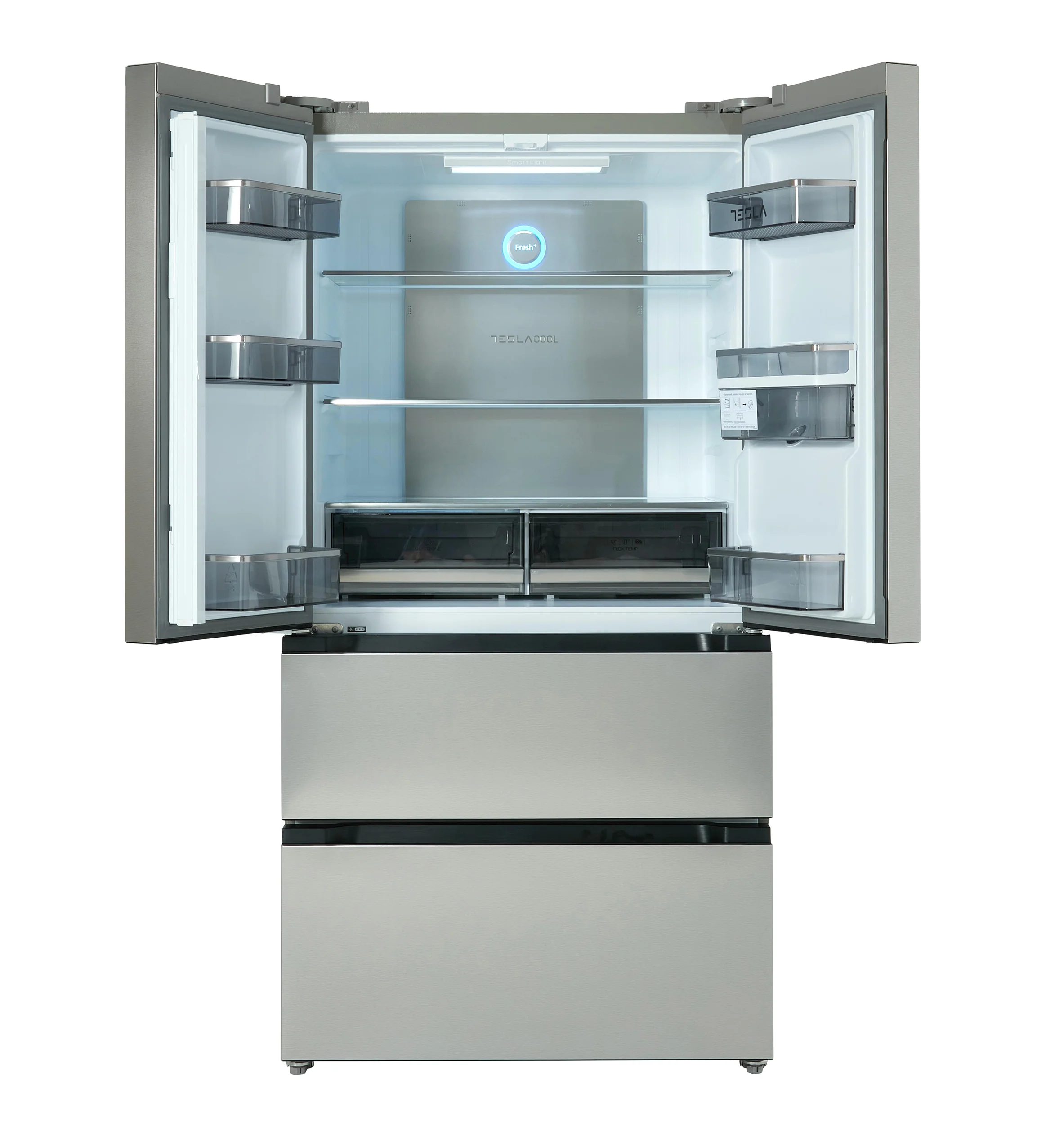 Tesla T571FRDX - Stainless Steel American Fridge Freezer - 539L - E Energy Rating - Image 2