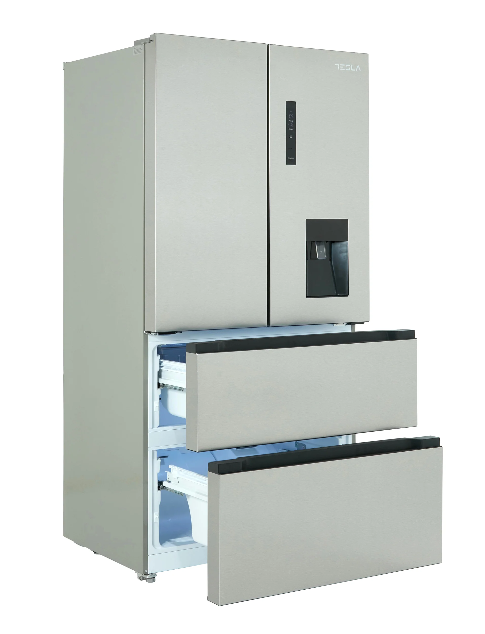 Tesla T571FRDX - Stainless Steel American Fridge Freezer - 539L - E Energy Rating - Image 3