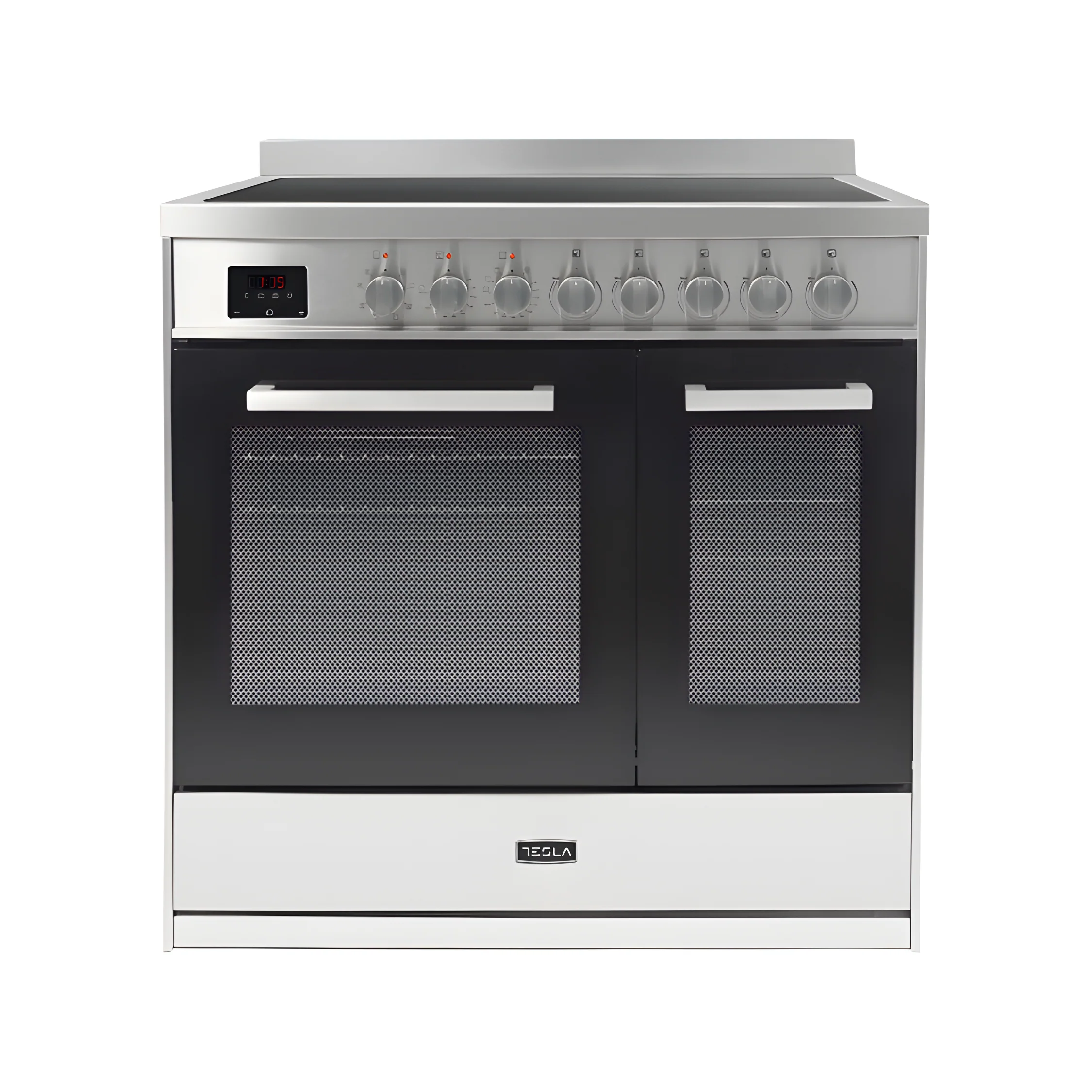 Tesla T90DCRCSS - 90cm Double Cavity Electric Range Cooker