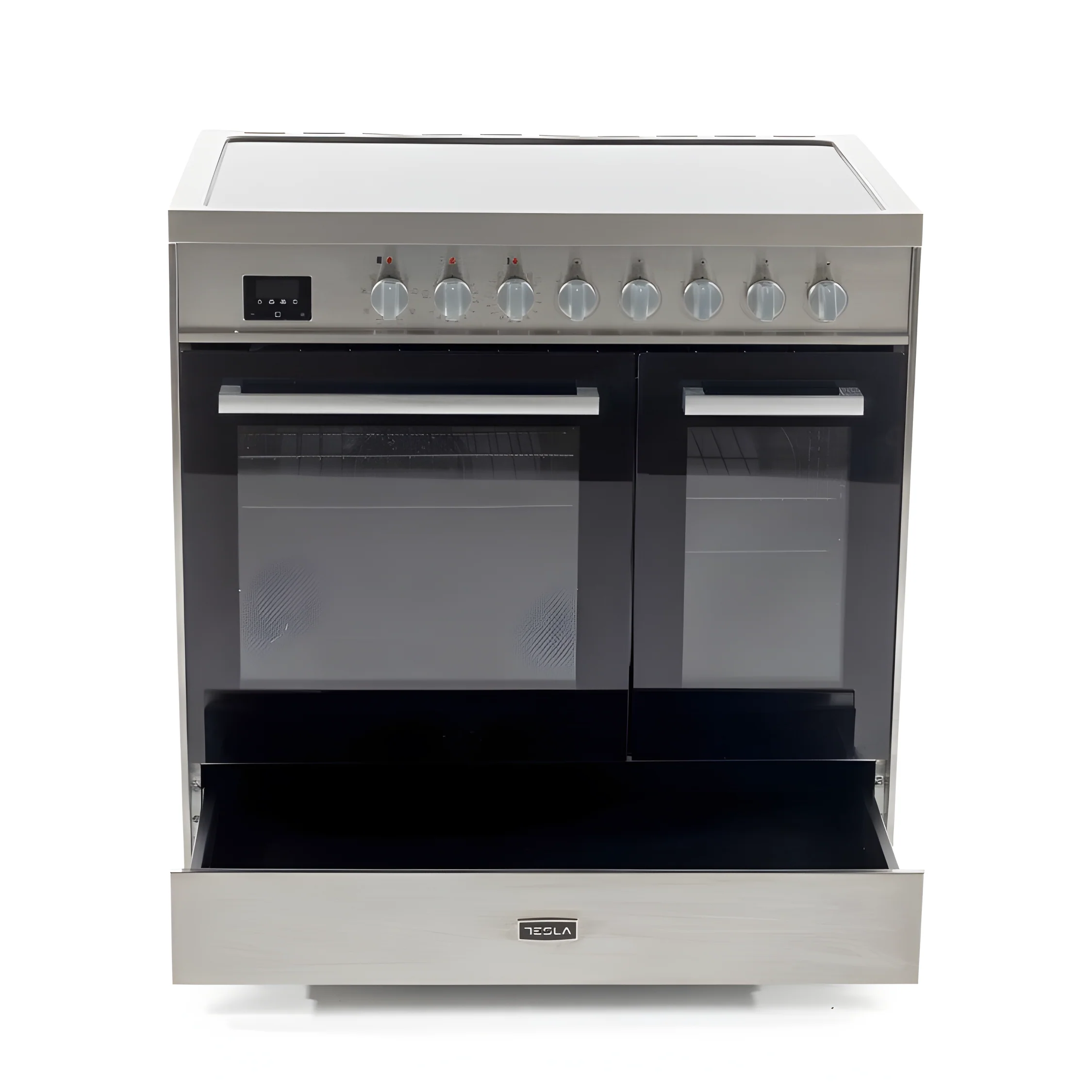 Tesla T90DCRCSS - 90cm Double Cavity Electric Range Cooker - Image 3