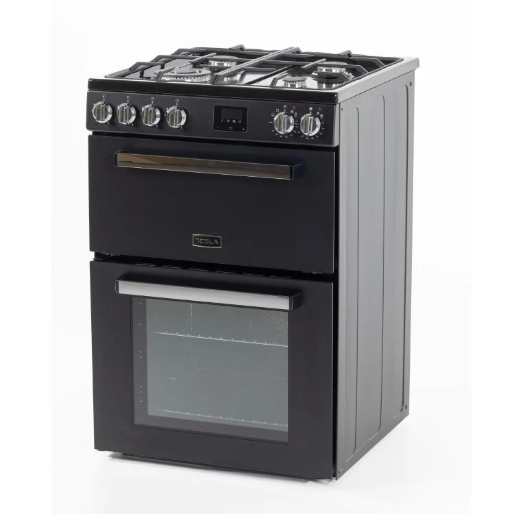 Tesla TMRDF60B - Black/Stainless Steel Dual Fuel Range Cooker - 68L - A Energy - Image 3