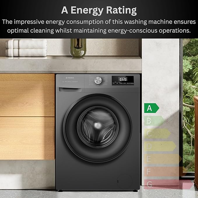 Teknix TK2W814HS - Titanium 8KG Washing Machine - 1400 RPM - A energy - Image 10