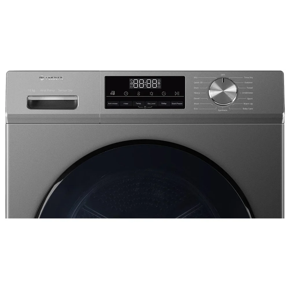 Teknix TK3HP10XS - Silver 10KG Heat Pump Tumble Dryer - E Energy Rating - Image 3