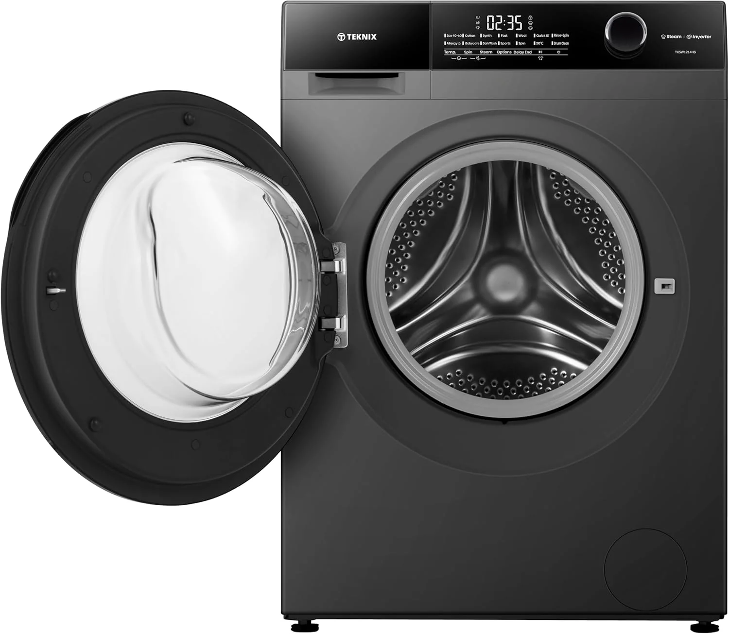 Teknix TK5W1214HS - Titanium 12KG Washing Machine - 1400 RPM - A energy - Image 3