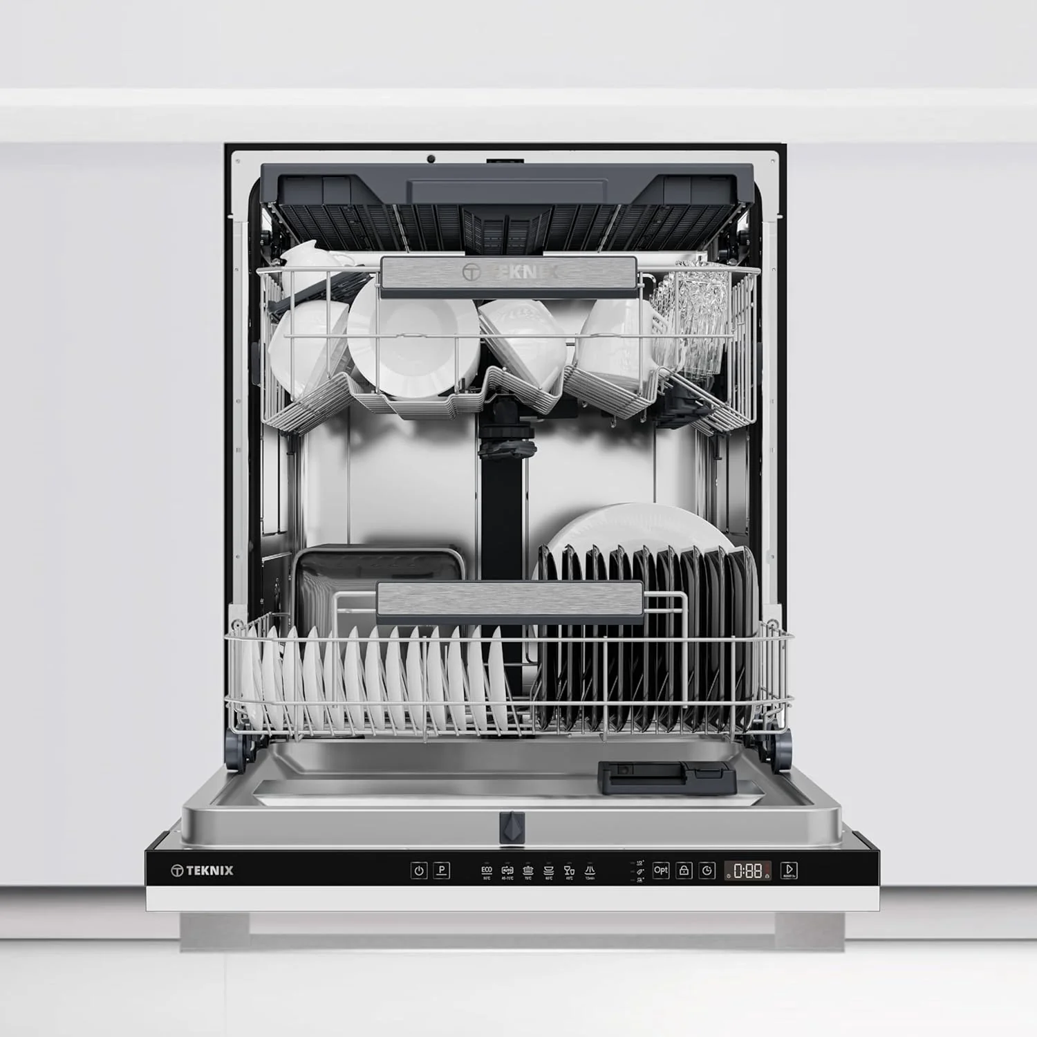 Teknix TX3BD608 - Black Full Size Dishwasher - 15 Place Settings - C Energy Rating - Image 3
