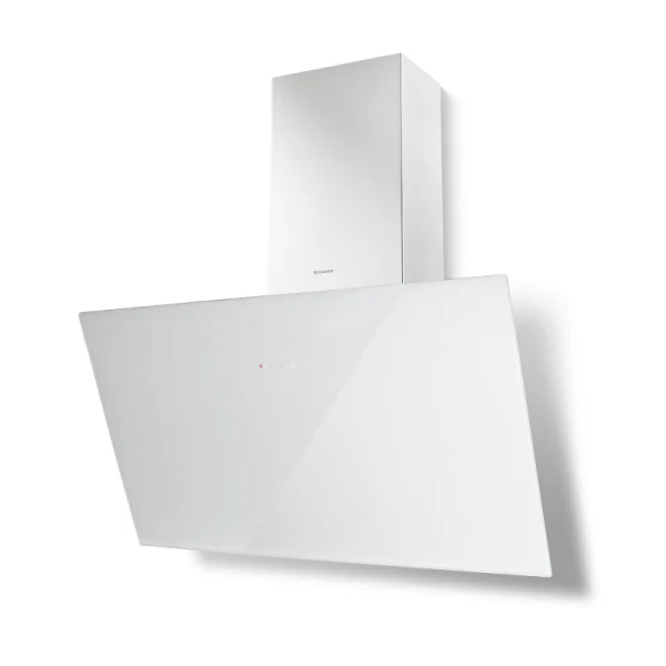 Faber Tweet EG8 LED WH A80 - White Glass Wall Mounted Extractor - 80cm - C Energy Rating
