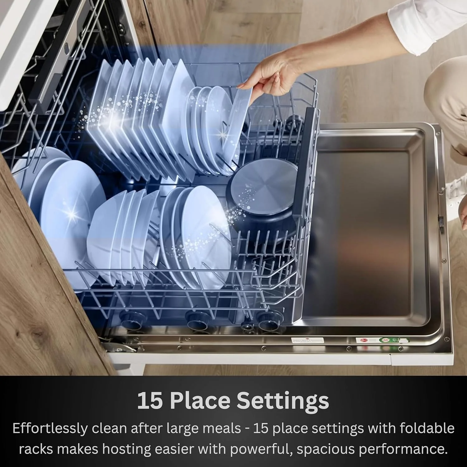 Teknix TXBD600 - White Full Size Dishwasher - 13 Place Settings - E Energy - Image 6