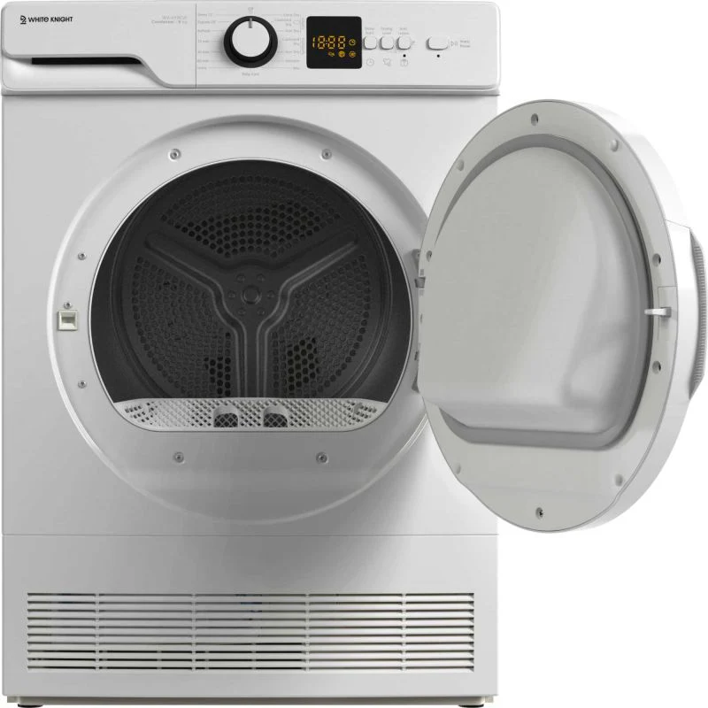 White Knight AT9CW - White Freestanding 9Kg Condenser Tumble Dryer - B energy - Image 2