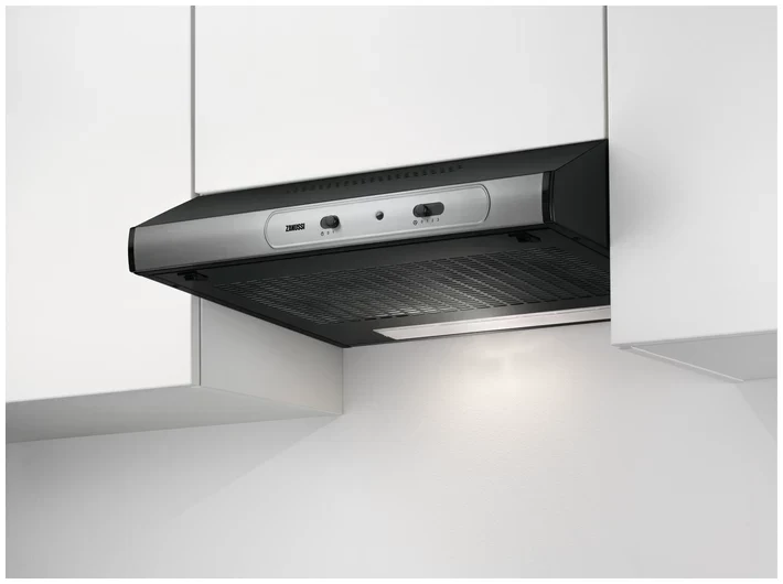 Zanussi ZHT631X - Stainless Steel 60cm Cooker Hood - Integrated - D Energy Rating